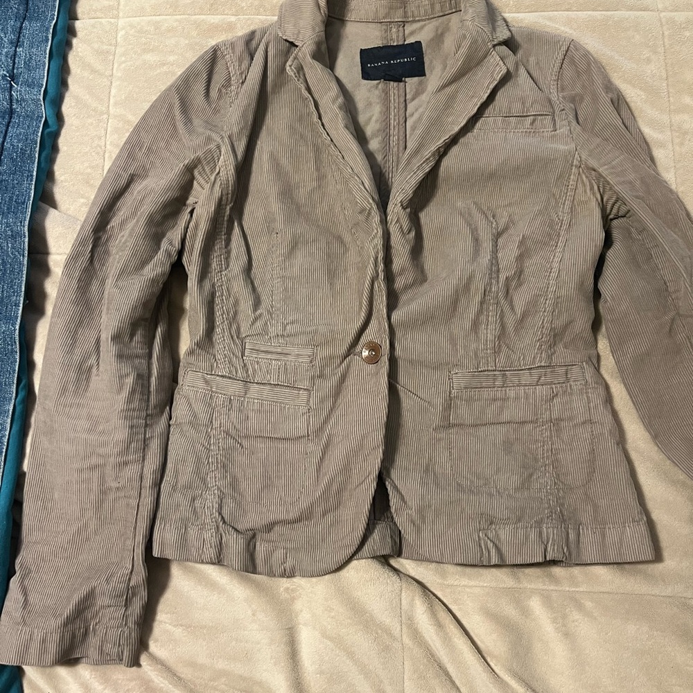 Banana Republic Beige Corduroy Blazer
